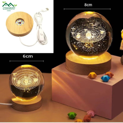 Quả cầu pha lê 3d tuyết phát sáng, đèn trang trí phòng ngủ, quà sinh nhật lưu niệm, decor để bàn làm việc - Ảnh 6