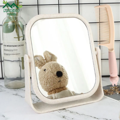 Gương để bàn lúa mạch có 2 mặt xoay 360 độ trang trí decor phòng đẹp - Moody Decor - Ảnh 5