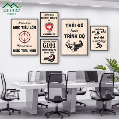 Slogan decor dán tường, tranh động lực trang trí bàn làm việc bộ 6 tấm - Ảnh 4