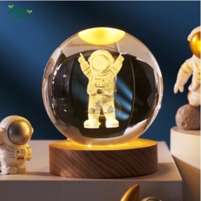 Quả cầu pha lê 3d tuyết phát sáng, đèn trang trí phòng ngủ
