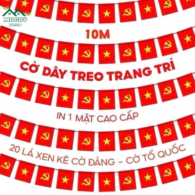 Dây cờ treo trang trí, Cờ dây SAO ĐẢNG - Ảnh 3